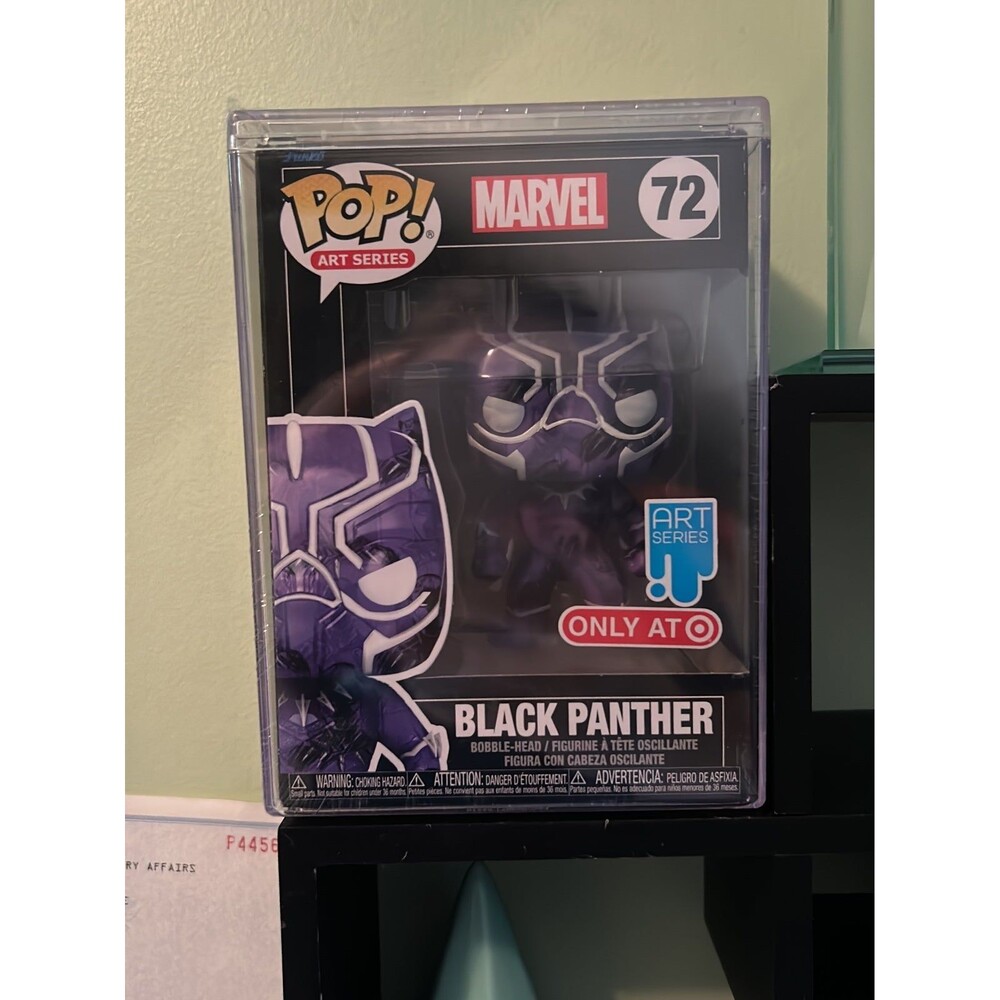 Funko Pop Marvel Art Series: Black Panther #72 (Target) Sealed in Pop! Hard Case